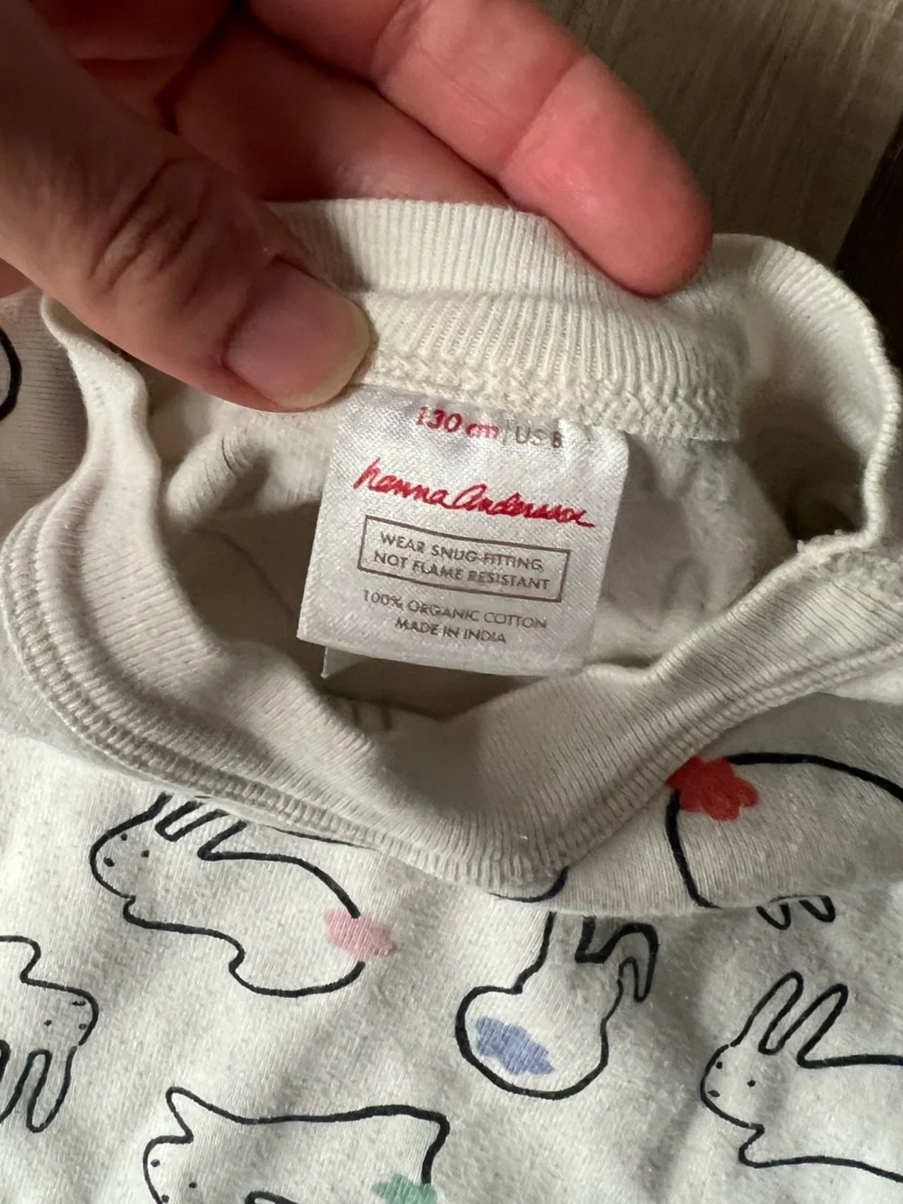 Hanna Andersson Bunny Rabbit Short Pajama Set size 8 100% Organic Cotton